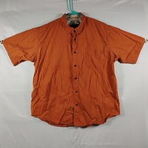 Austin Clothing Co mens button down shirt size XXXL 3XLOrange Heavy Duty